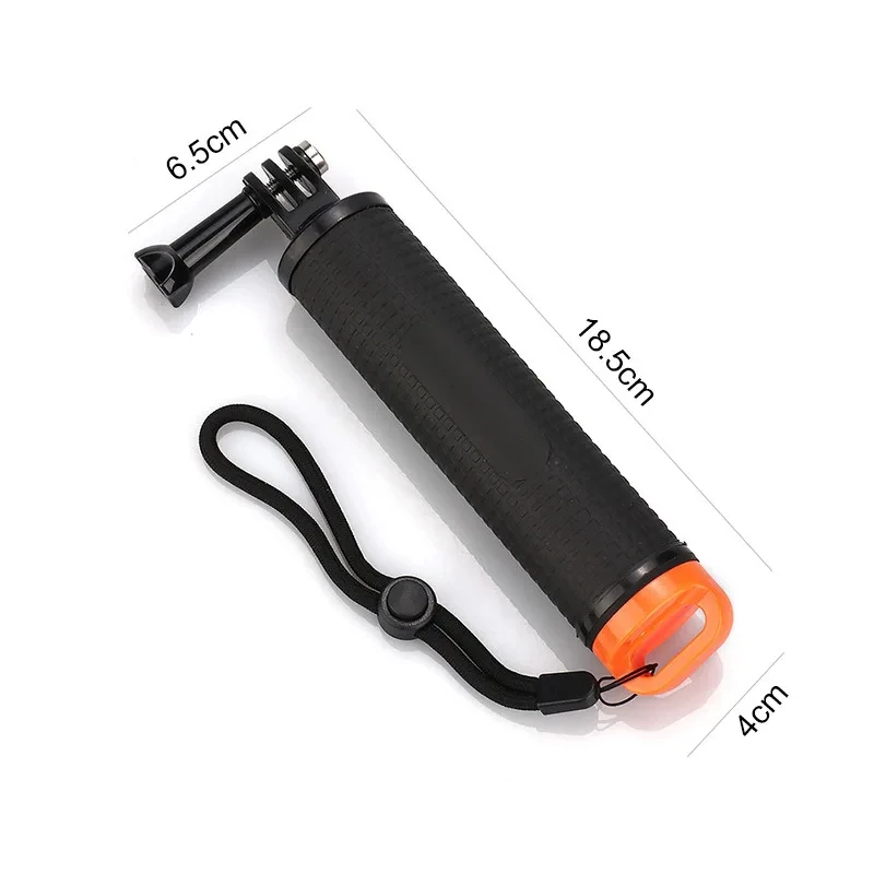 Vue rapprochée du support de poignée GoPro en PVC, montrant sa texture antidérapante. Achetez un support de poignée pour caméra d'action GoPro.