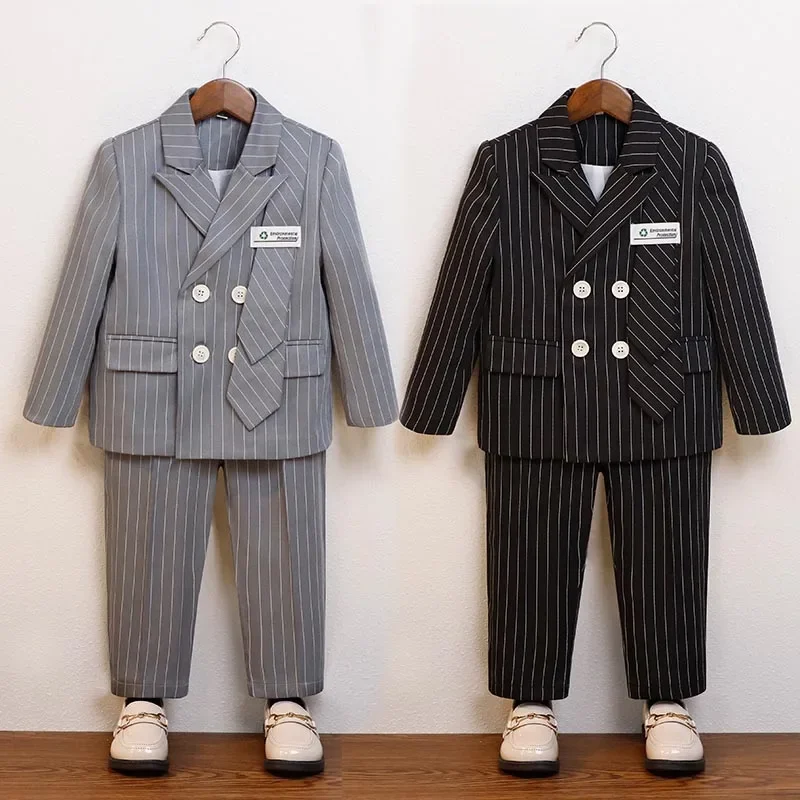 Boys Suits for Weddings Kids Birthday Blazer Set Formal Children School Host Piano Performance Costumes 4 6 8 Y boys suits
