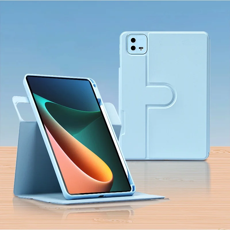 

360 rotatable Tablet Case For Redmi pad 10.6 for Xiaomi Pad 6 5 Pro Transparent Cover with Pencil Holder For Xiaomi 5 Case 11