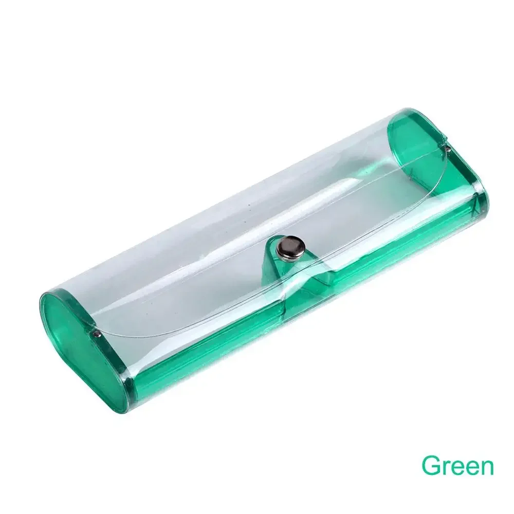 Stylish Transparent Multicolor Eyeglasses Case - Fashionable PVC Eyewear Accessory