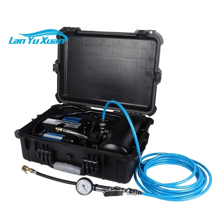 Gonfiatore Per Pneumatici Per Auto Portatile Da 12 Volt Per Auto Pompa Per Compressore D'Aria A 2 Cilindri Con Serbatoio Dell'Aria