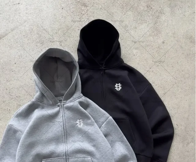 2025 Mode européenne et américaine broderie design hommes vêtements ensemble Y2k rue Harajuku gothique lâche couple survêtement décontracté 1