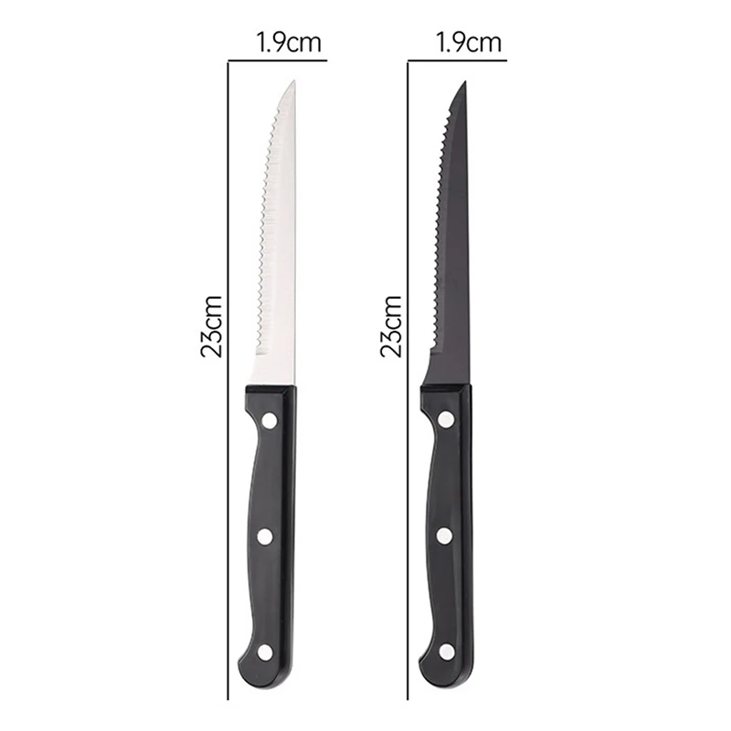 1PC Steak Knives Serrated Edge Sharp Light Premium Dishwasher Safe  Stainless Steel Knife Set Laguiole Silverware - AliExpress