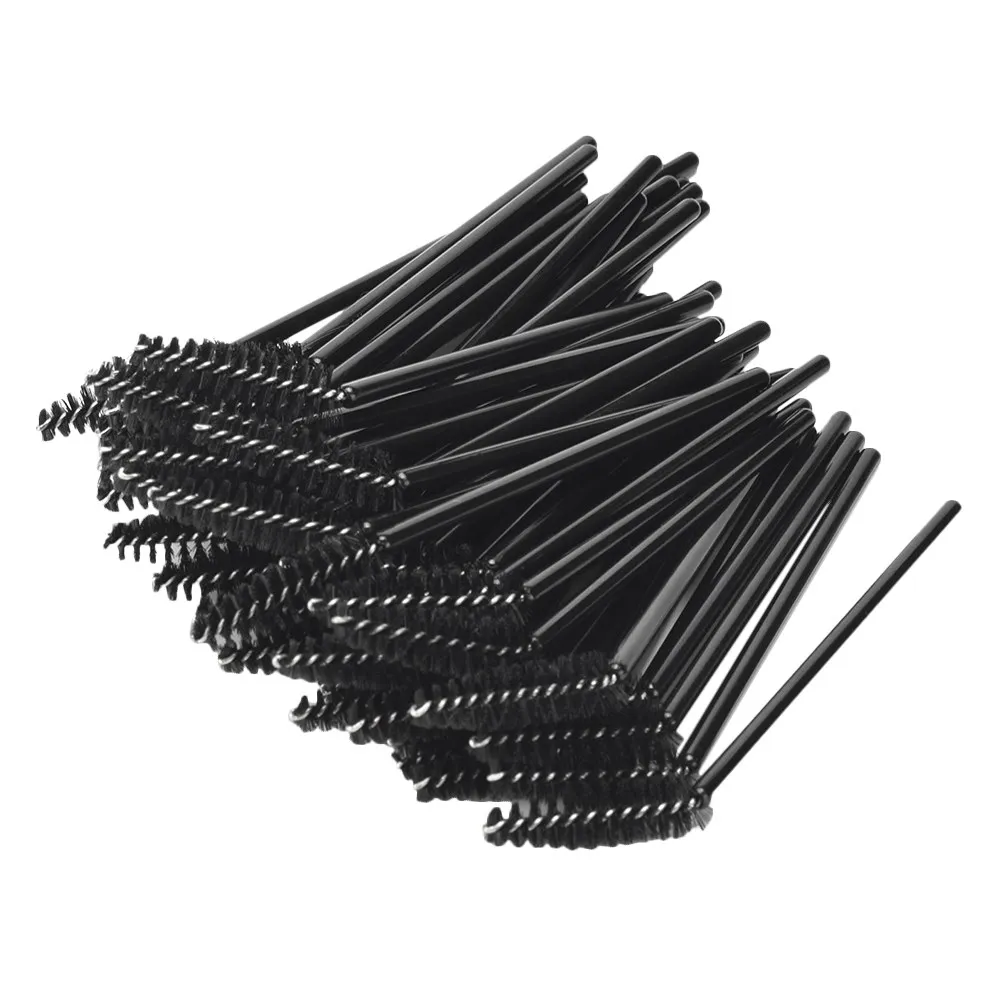 50Pcs 일회용 속눈썹 브러쉬 눈썹 브러쉬 휴대용 메이크업 도구 여행용 속눈썹 어플리케이터 메이크업 용품 살롱 도구