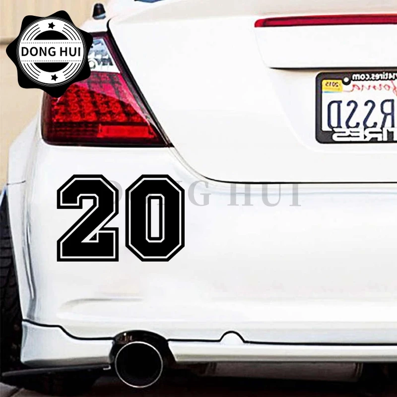 

Racing Number Sticker Number 20 Vinyl Waterproof Motorcycle Fridge Helmet Laptop Mug Decal