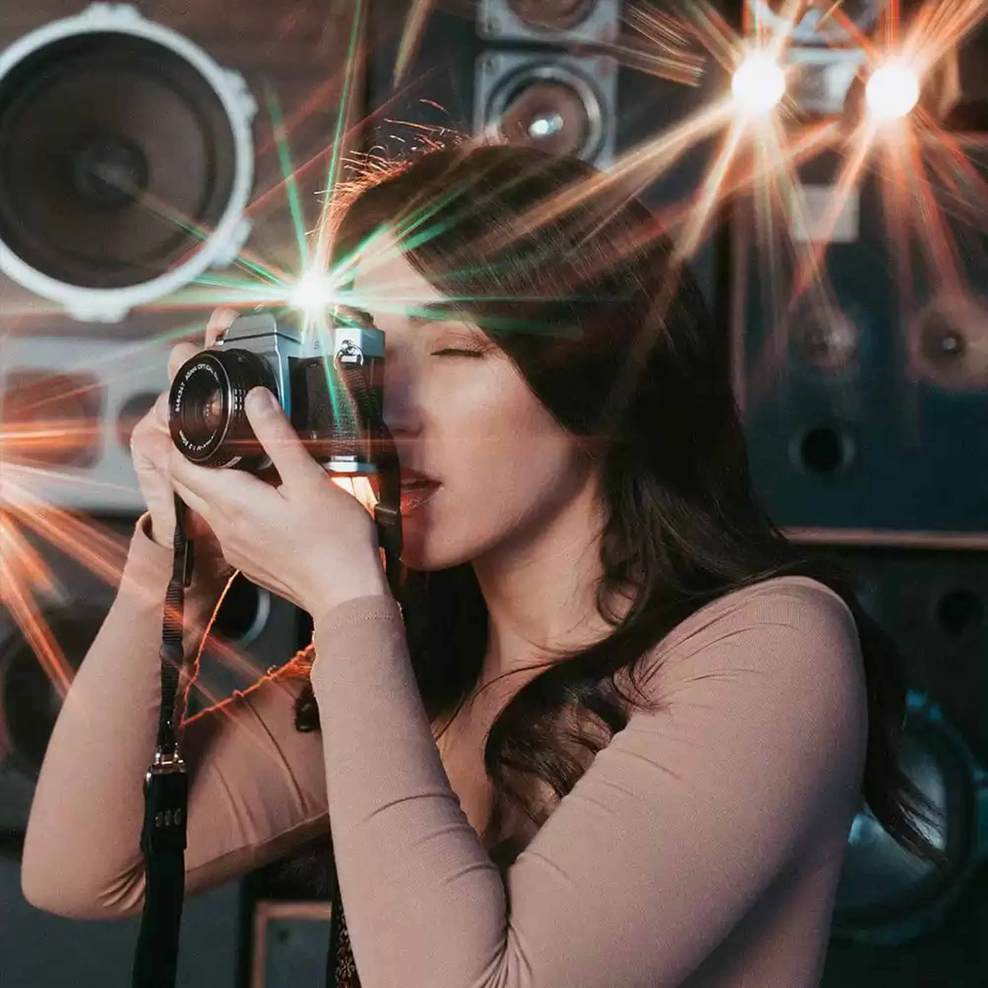 컬러 스캐터드 나이트씬 DSLR 카메라 필터(브러쉬드 스타라이트 미러 플레어 특수 효과 렌즈 액세서리 포함)