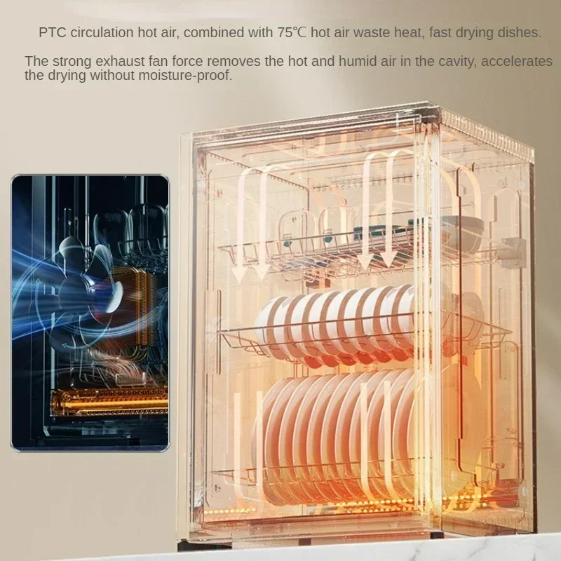 220V Sterilization Machine UV Disinfecting Cabinet Desktop Stainless Steel Sterilizing Machine Kitchen Appliance Desinfektion