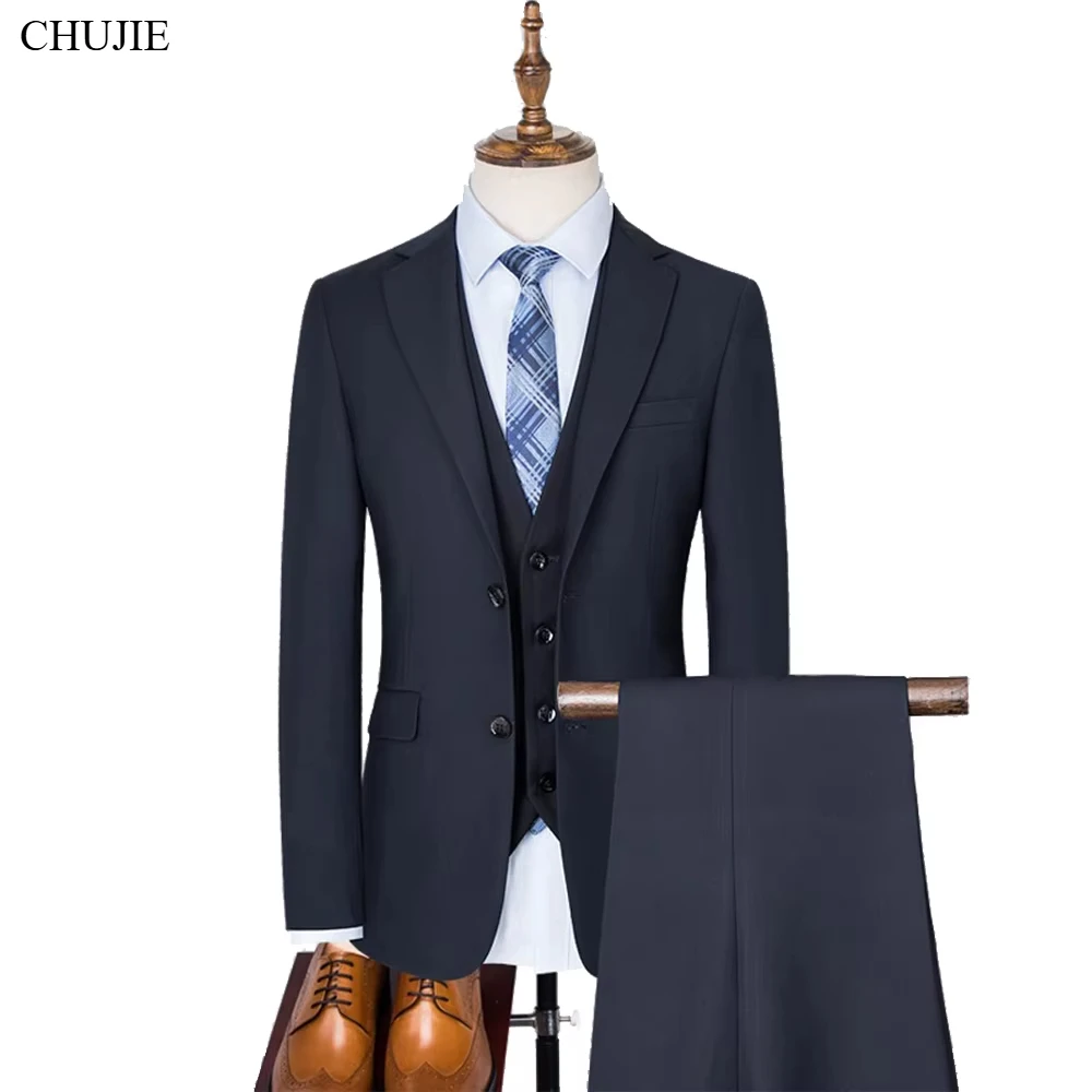 Men's Wedding Suits Elegant Blazers 3 Pieces Business 2 Sets Jackets Vest Pants Formal Full Classic Coats mens suit