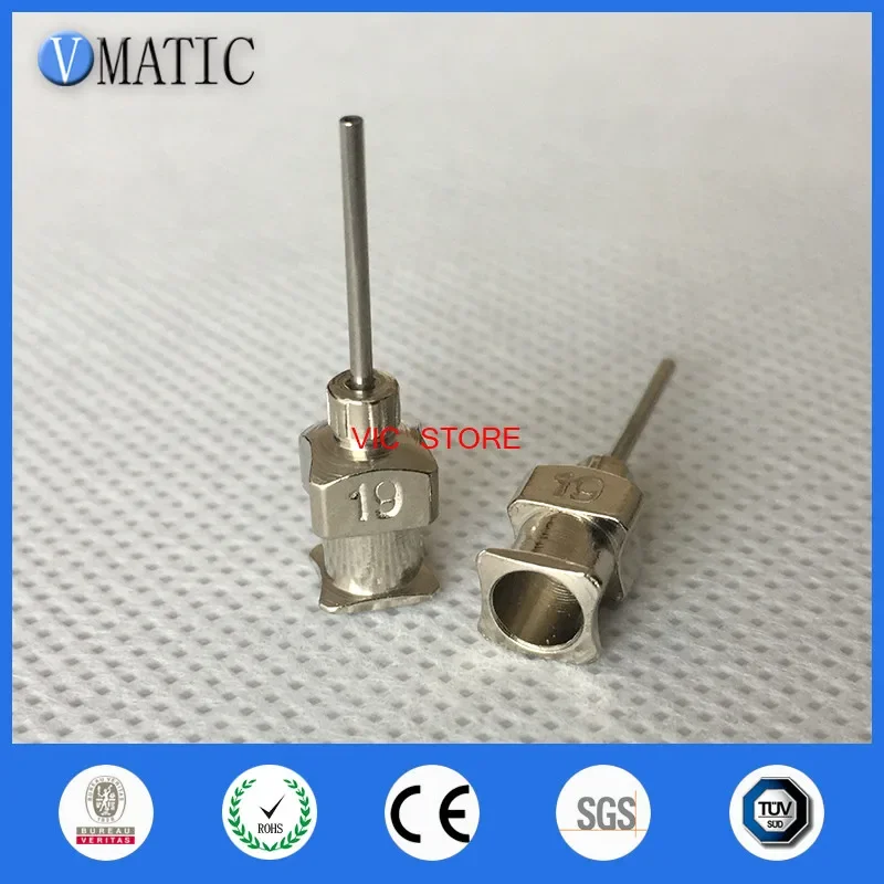 0.5 Inch 19G All Metal Tips Blunt Stainless Steel 12Pcs Glue Dispensing Needles Syringe Needle Tips 1/2 Inch