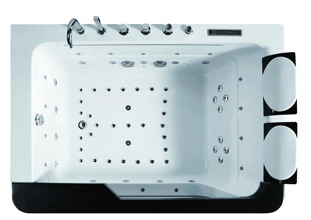 Whirlpool Massage Bathtub Sexy Spa Tub with Water Fall Air Bubble Jacket 2People Luxury Configurations 170x120x68cm 2