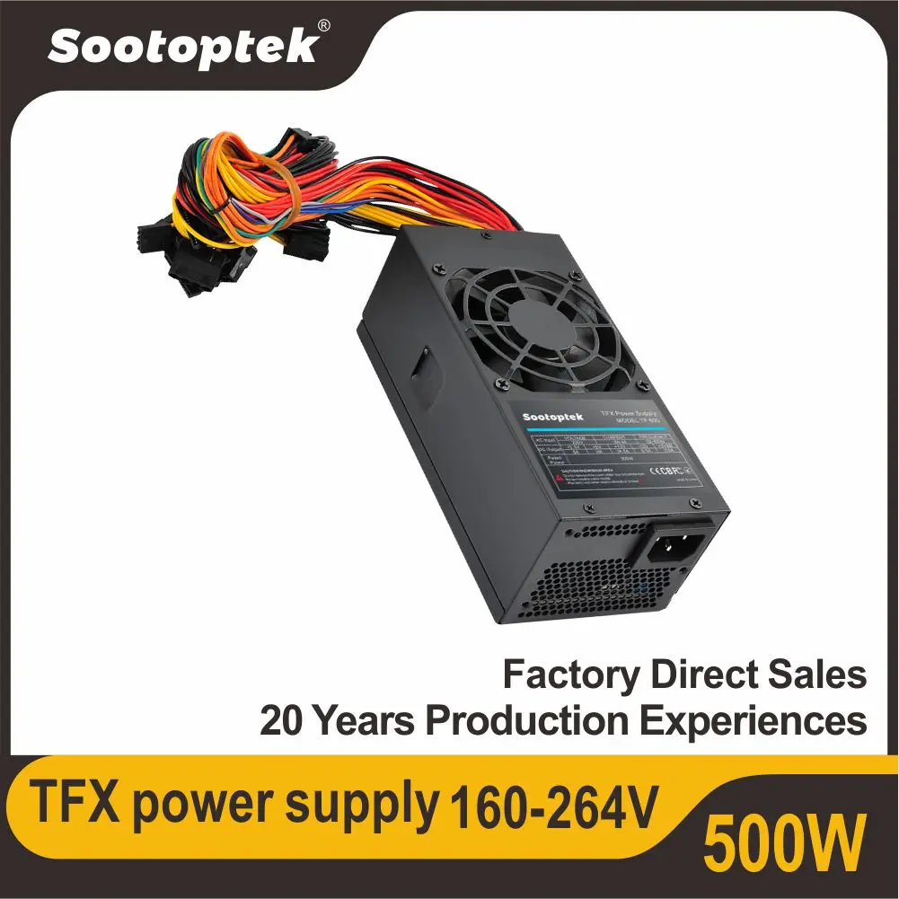 TFX 500W wide voltage 160-264V PC Power Supply 80PLUS Bronze switching 8CM cooling FAN For TFX case