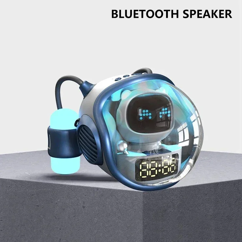 

Portable Astronaut Wireless Bluetooth Speaker Mini TWS HiFi Stereo Decoration Smart Speakers Subwoofer Sound Box Home Clock