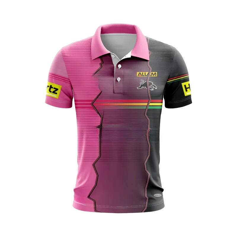 thumbnail image 1 of Camiseta de simpatizante adulto de los Penrith Panthers de POLO Rugby League Man Cave Fathers Day (nombre y número personalizados), 1 of 5