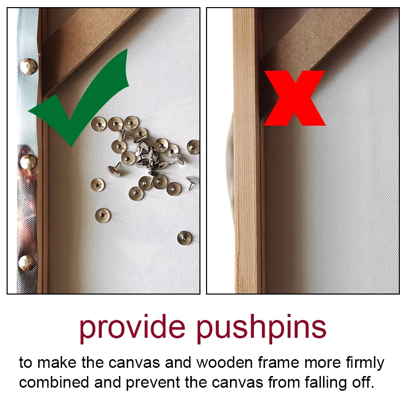 Photo Frame Solid Wood Diamond Canvas DIY Painting 30x40cm 40x50cm 40x60cm 50x50cm 60x60cm