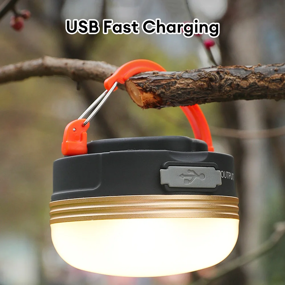 

LED Camping Light Waterproof Rechargeable Tent Lamp Portable Lanterns Emergency Lights Market Lamp Energy Saving Bulb