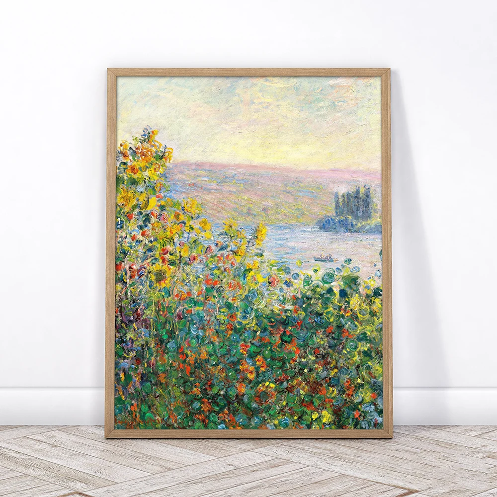Claude Monet Poster Vintage Spring Floral Landscape Wall Art Print Poppy Field Canvas Painting Nordic Pictures Living Room Decor