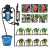 Garden Greenhouse Automatic Misting Cooling Irrigation Kit 45/60/80/100W Self-Priming Pressurize Water Pump Drip Watering System 4