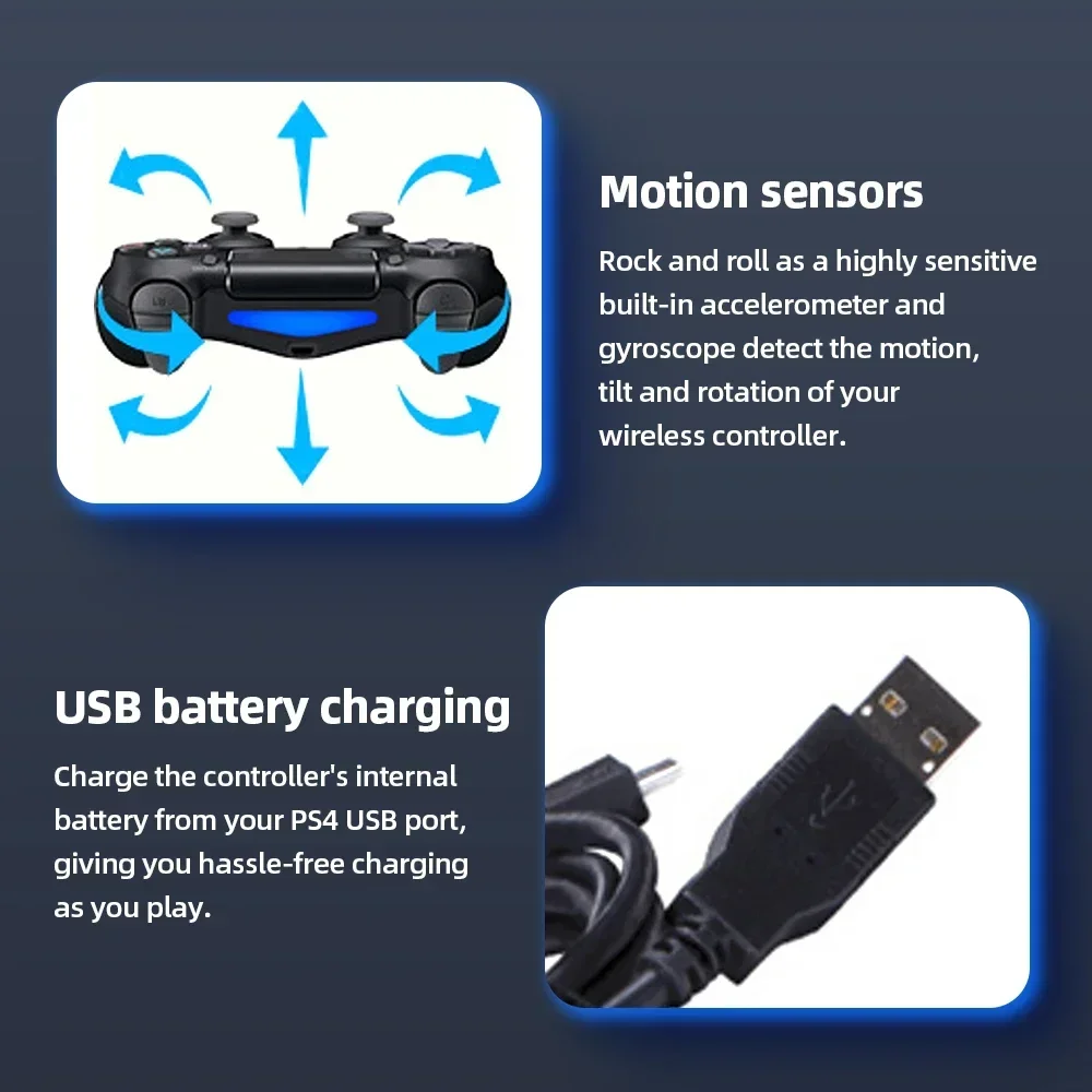 وحدة تحكم لجهاز PS4 Slim Pro Joystick Gamepad Dual...