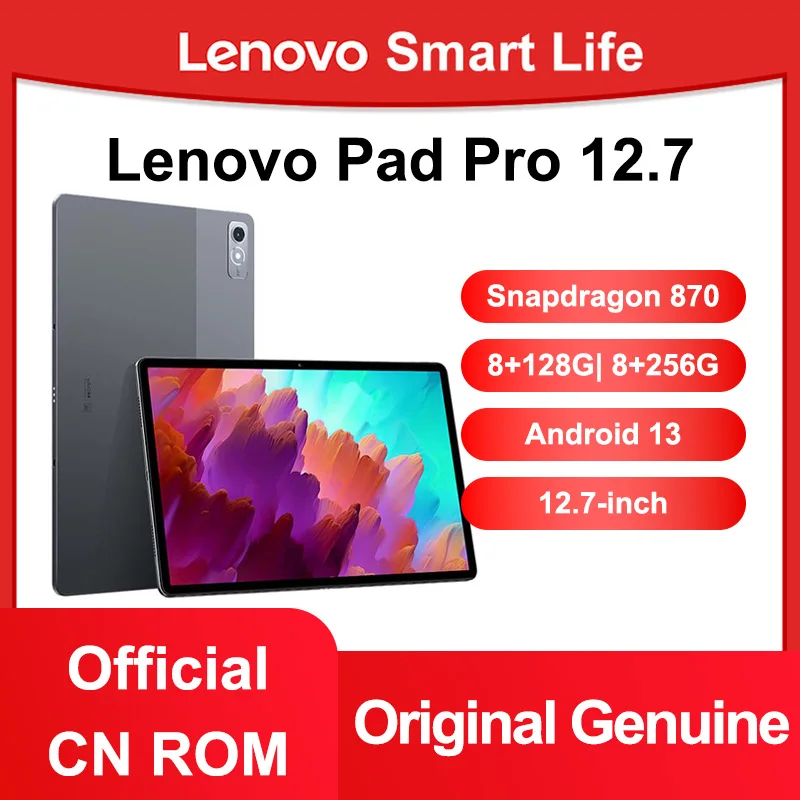 

Новый продукт Оригинальный Lenovo Xiaoxin Pad Pro 12,7 2023 Snapdragon 870 2944 × 1840 144 Гц 8 ГБ + 128 ГБ/256 ГБ 10200 мАч распознавание лица