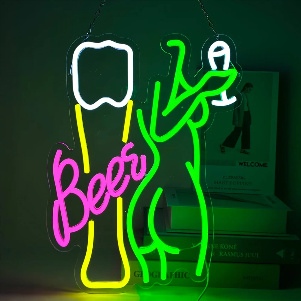 ビールチェーネオンサイン、LEDライト、壁の装飾