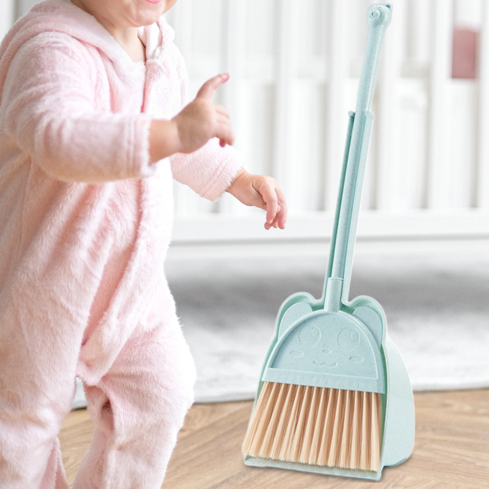 Kids Broom and Dustpan Set Household Mini Cleaning Set Little Housekeeping Play Playhous for Kids 3+ Years old Birthday Gifts cleaning toys mini broom dustpan set