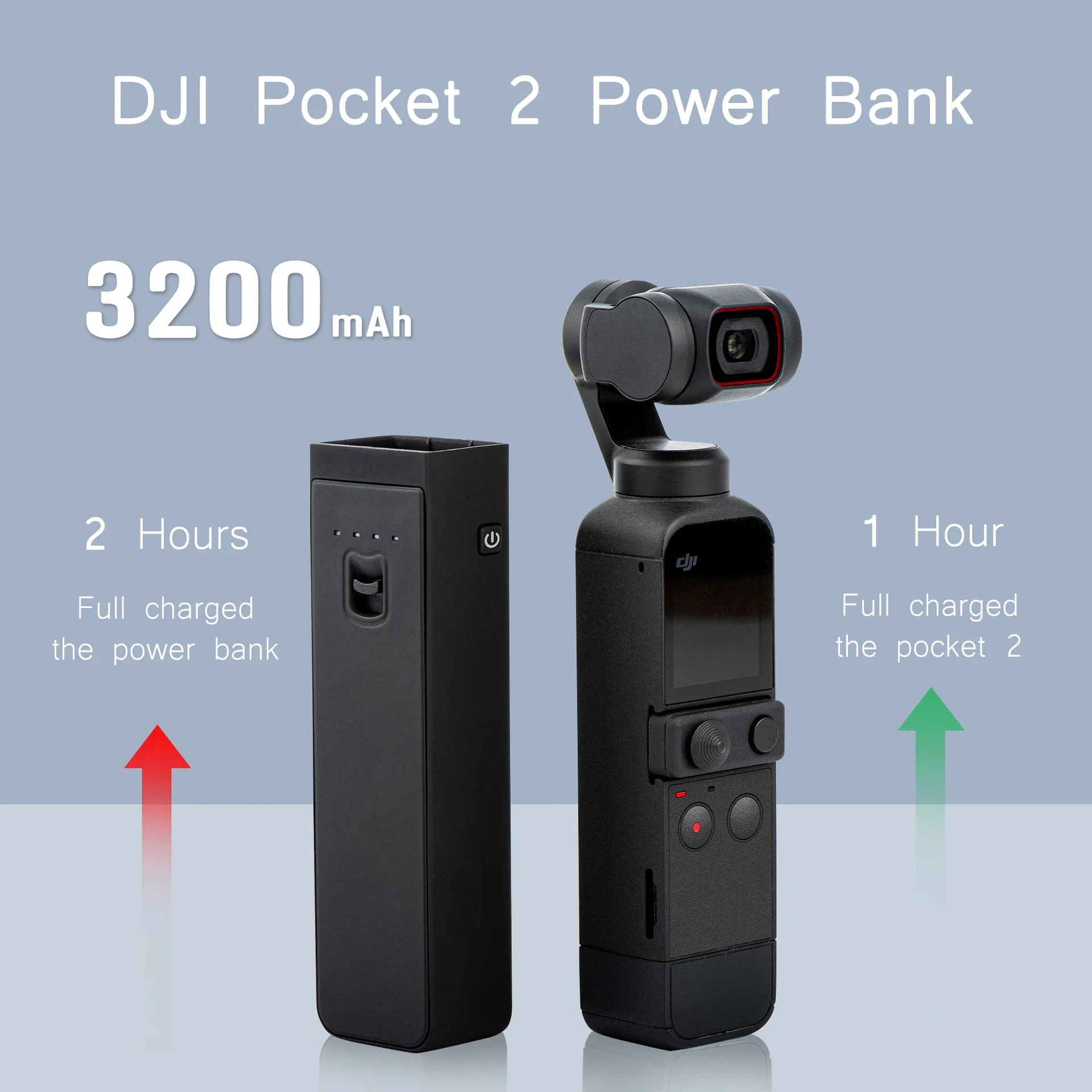 DJI Osmo Pocket 2 パワーバンク 3200mAh モバイルポータブル