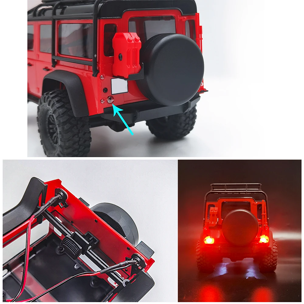 YEAHRUN ȭƮ Ʈ   ̵ LED  Ʈ, TRX4M   1/18 RC ũѷ ڵ  ǰ