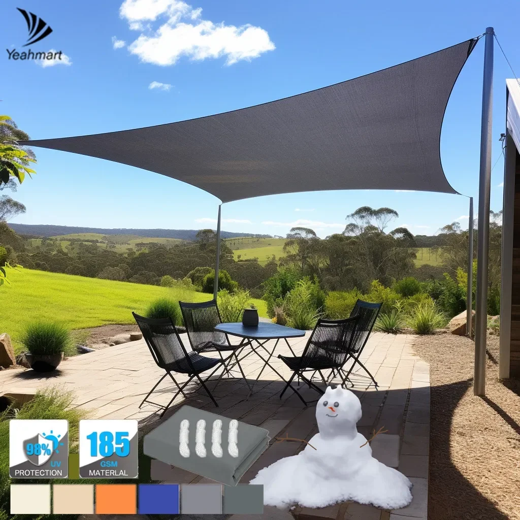 Outdoor Awnings Sun Shade Sail 4x2/4/5/6M Rectangle Curve Canopy Shades for Outdoor Patio Pergola Cover UV Blocking Canovas Cover