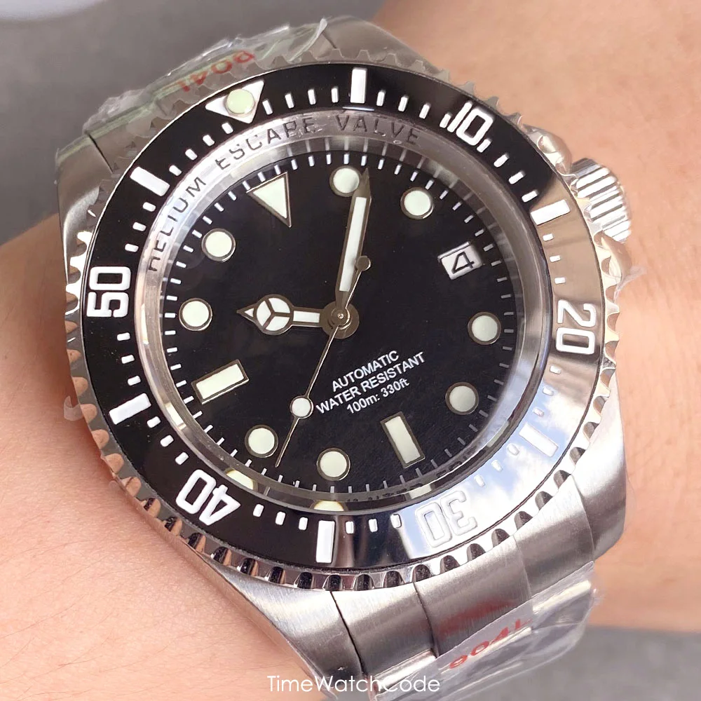 タンドリオ-男性用自動機械式時計,防水発光ダイヤル,ヘリウム