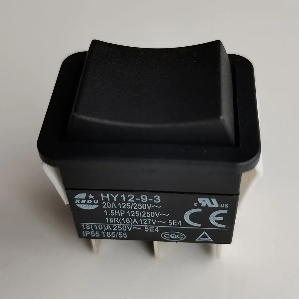 Автоматический переключатель KEDU HY12-9-3 20A 125/250V 1.5HP 125/250V 6 контактов (вкл.)-ВЫКЛ.-(вкл.), 1 шт.