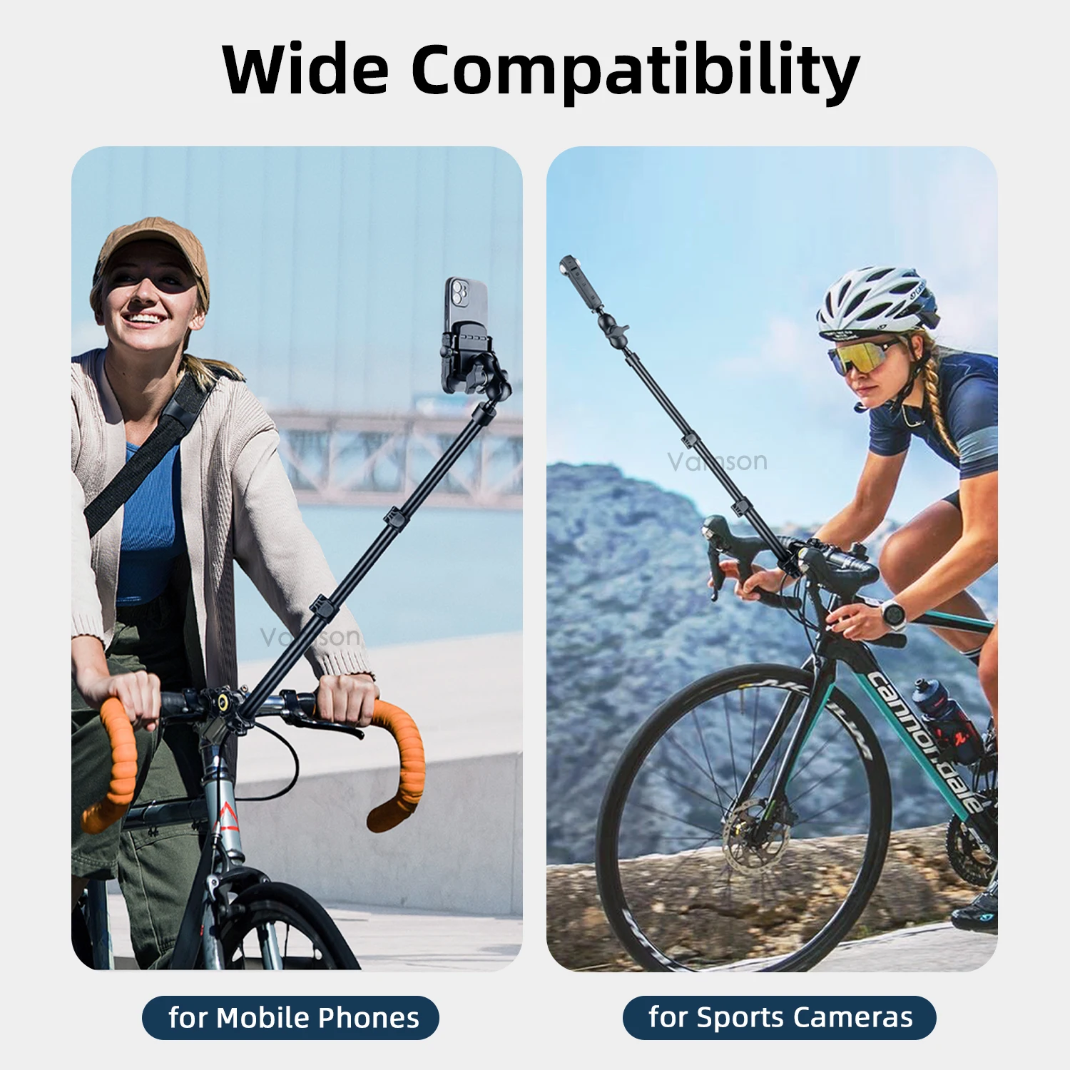 Cigeco Handlebar Mount Mobile Holder For Bike For Video Recording