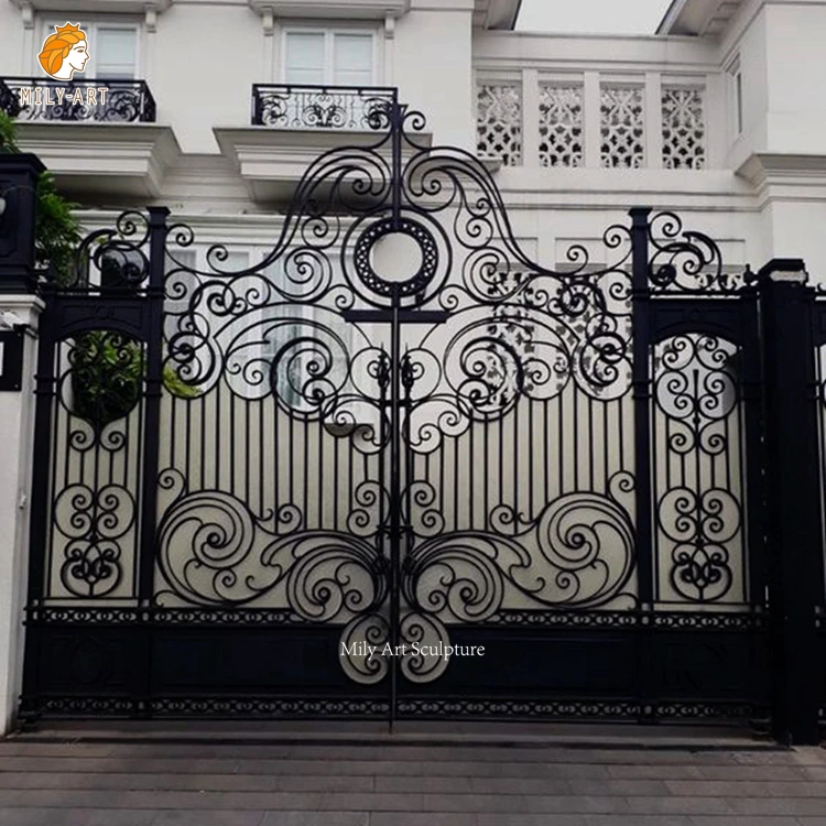 Luxury European Style Modern House Villa Door Wrought Iron Main Gate