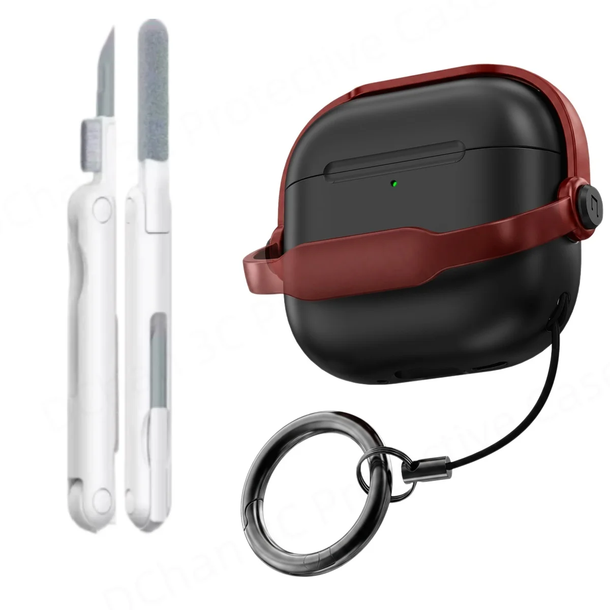 Music Boy Protective Headphone Case with Phone Stand & Cleaning Kit