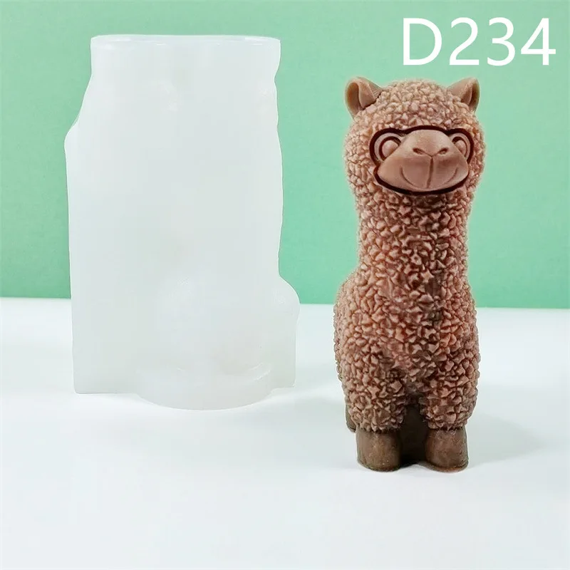 

Silicone Mold For Wedding Festive Candle Mold Lovely Alpaca Plaster Molud Aromatherapy Wedding Gift Handmade Kitchen Accessories