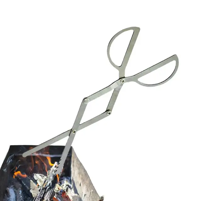 Kandalló Fogók Fatörzse Grabber Mini Tűzklip Faszén Gyönyörű Formához És Összecsukható Design Barbecue Ételklip Saláta Grillezéséhez