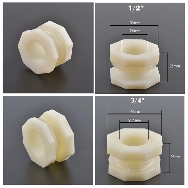 Abs 20 Mm 1/2 "Haltartály Csatlakozó Akvárium Lefolyó Csőcsövek Vízcsőszelep -Vízelvezető Sörfőzde Kiegészítők - Image 4