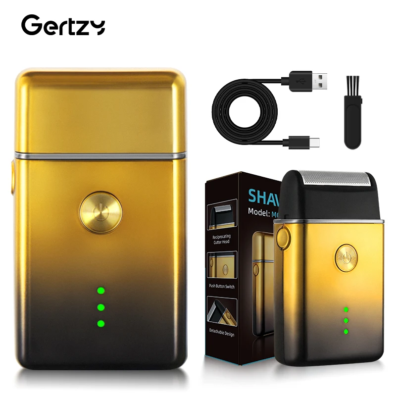 남성용 전기 면도기, 왕복 알루미늄 호일 면도기, USB 충전식 수염 면도기, 여행용 휴대용 면도기