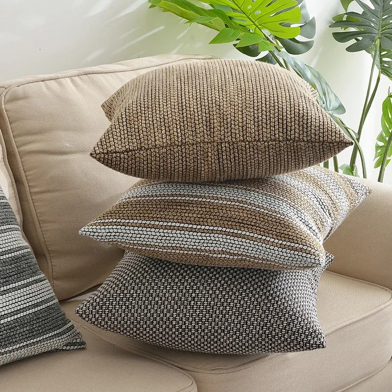 

Special Offer Textured Throw Pillow Covers Woven Decorative Farmhouse Cushion Cover Pillow Dining Bed Sofa For Outdoor Couch