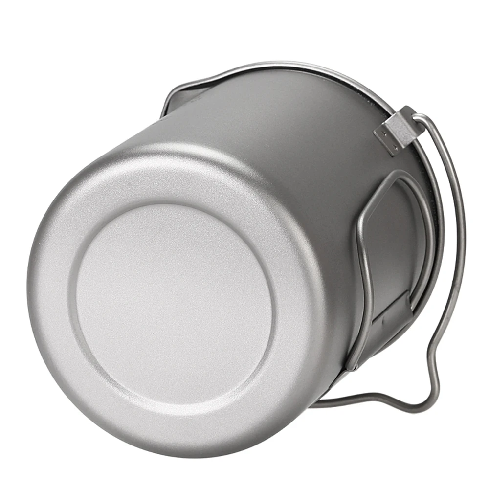 750ml Camping Coffee Cup with Press Plate Titanium Maker French Press Pot with Lid Outdoor Cookwarer for Travelling Hiking 2