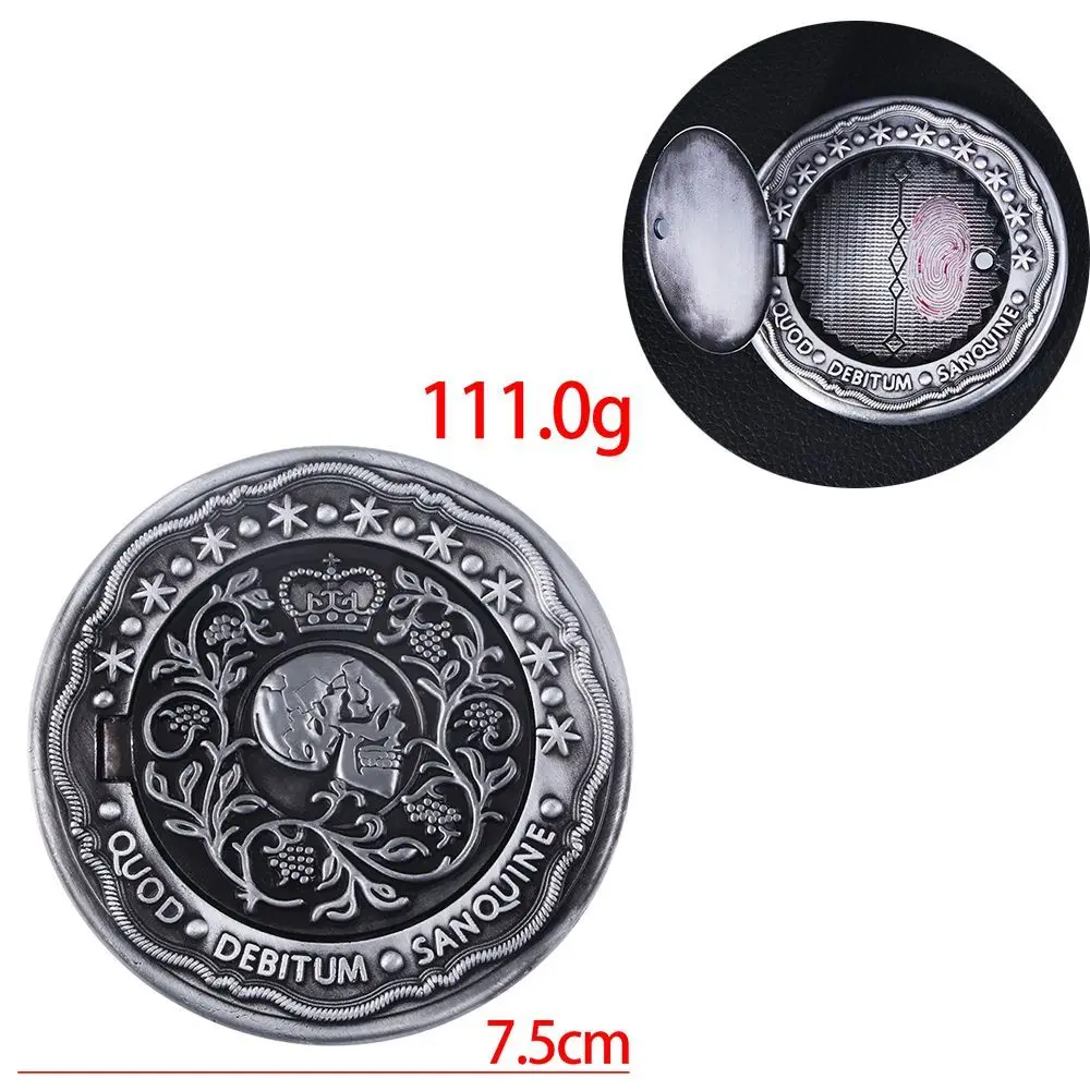 Large Skull Keychain with Magnetic Coin and Blood Oath Marker - Inspired by John Wick