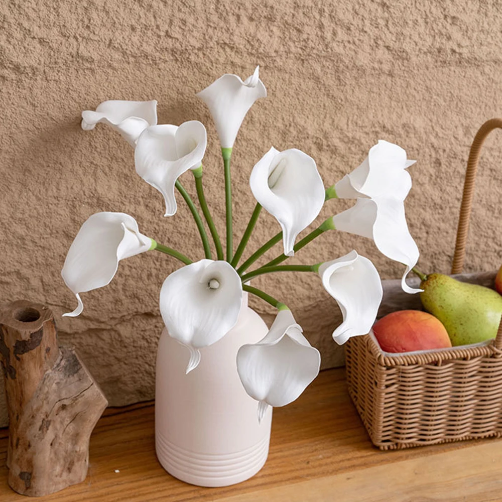 5/10/20 Stück künstliche Calla-Lilien-Blumen, EVA, künstliche Blumen für Heimdekoration, Tischdekoration, Wohnzimmer, Hochzeiten, Dekorationen – Detail 6