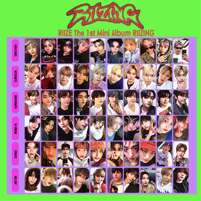 S 55-Piece RIIZE Photocard Set - KPOP Impossible Album Lomo Cards