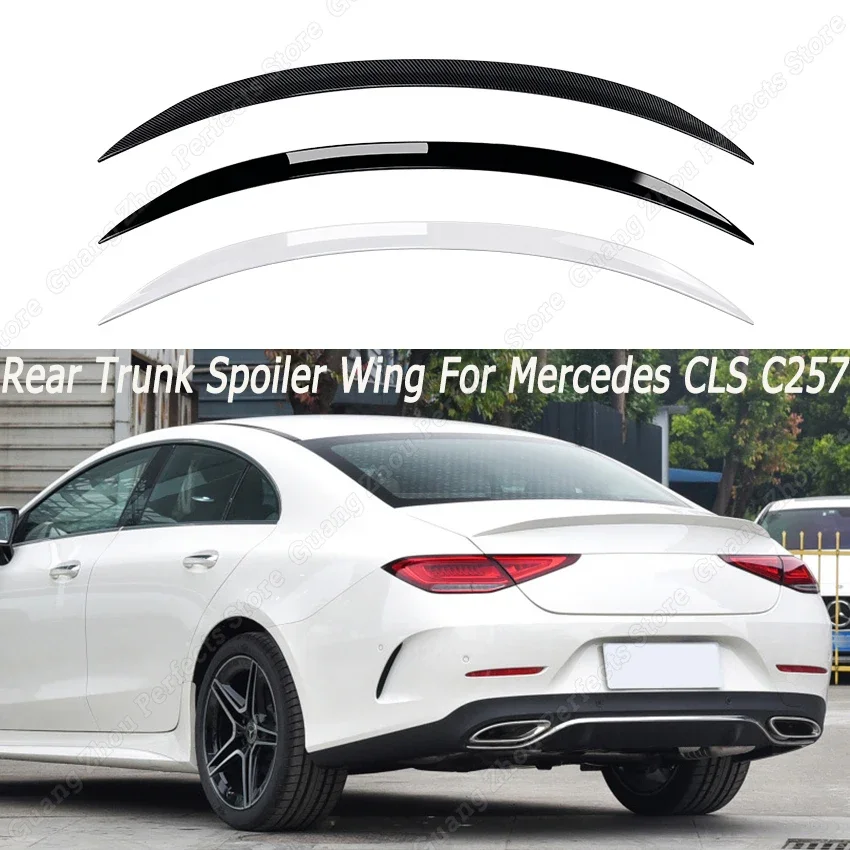 Per Mercedes Cls C257 Cls220 260 300 350 400 Cls53 Amg Posteriore Tronco Spoiler Splitter Trim Splitter Wing Body Upgrade Kit 2018-Pre