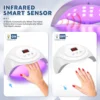 72W UV LED Nail Drying Lamp For Curing All Nail Gel Polish 24LEDS Nail Dryer With Automatic Sensor Professional Salon Art Tools 4