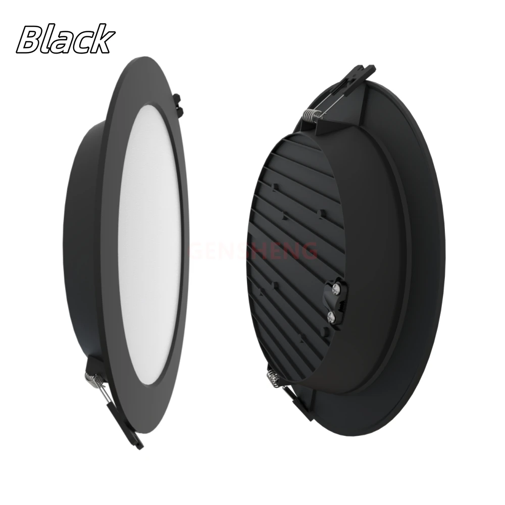 LED 천장 램프 매입형 다운라이트 패널 조명, 실내 조명, 홈 장식, 사무실, 블랙, 화이트, 220V, 110V