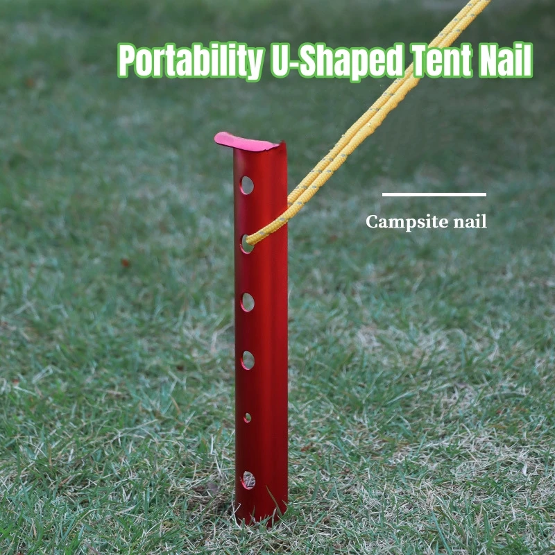 14PcsTentStake31cmAluminumUShapedTentNailTentsStakesSnow