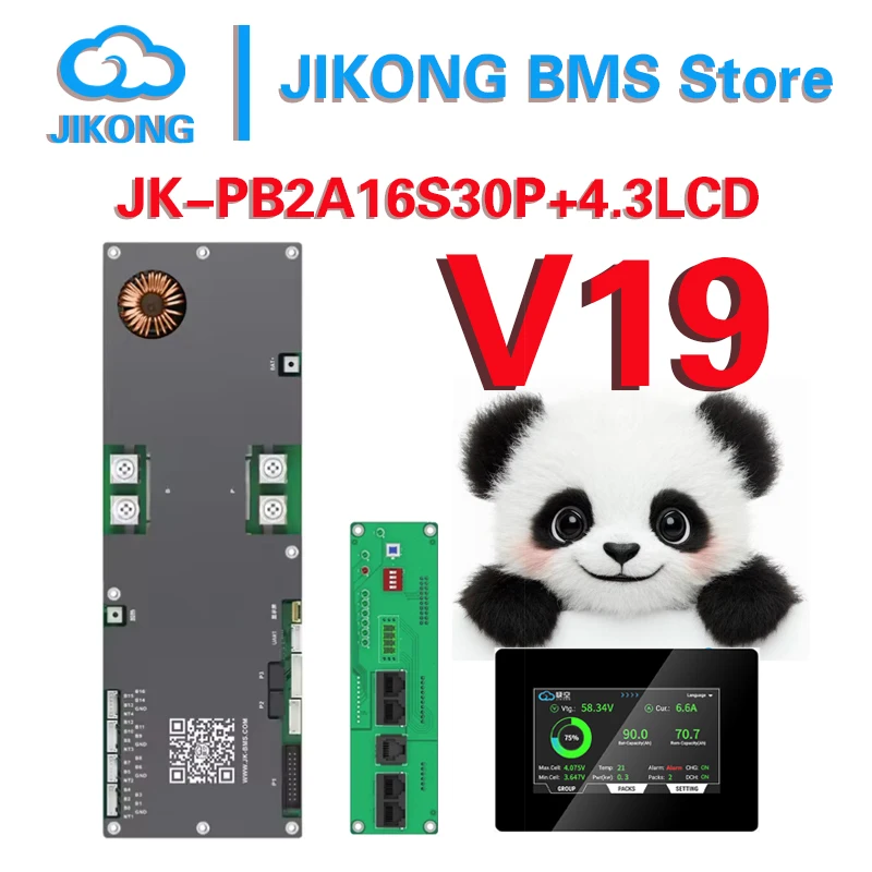 JIKONG JKBMS V19 Inverter BMS JK-PB2A16S20P+4.3LCD 16S 48V lifepo4 ...