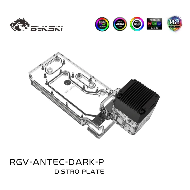 Bykski Distro Plate Per Custodia Per Computer Antec Dark Cube Per Cpu/Gpu Water Cooler Supporto Per Blocco Serbatoio Pompa Ddc, Rgv-Antec-Dark-P