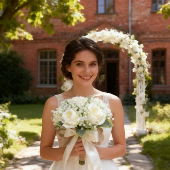 Bouquet da sposa Bouquet da sposa per la sposa Bouquet di fiori Matrimonio Bouquet da sposa per la sposa Bouquet di rose da sposa con fiore
