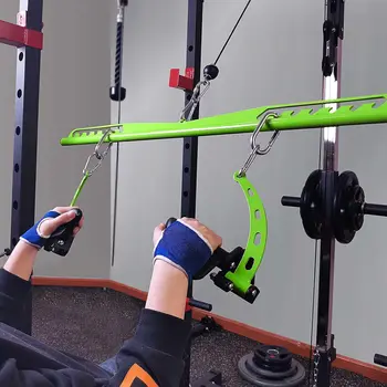 Home Gym Fitness Spreader Bar, Multi-Grip Wide Lat Pull Down Bar, Neutral Grip Handle, Lat Pulldown Attachments Long Ba 4
